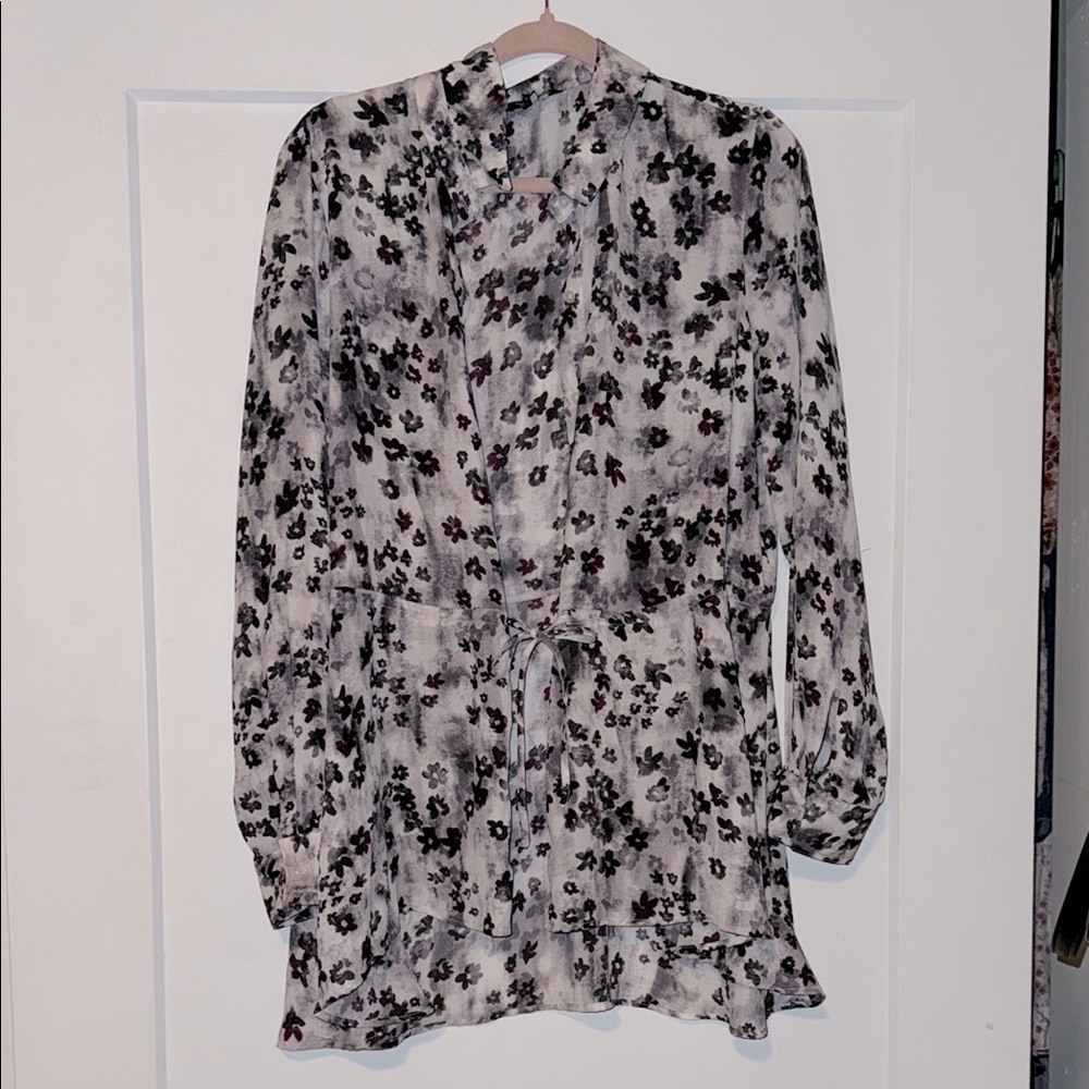 Vera Wang Floral Print Women's Top Size XL
